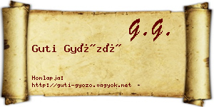 Guti Győző névjegykártya